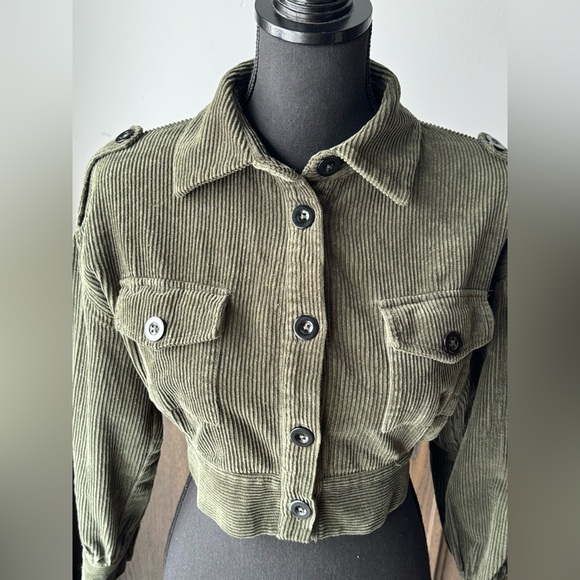 Cider Olive Corduroy Jacket - Picture 6 of 7